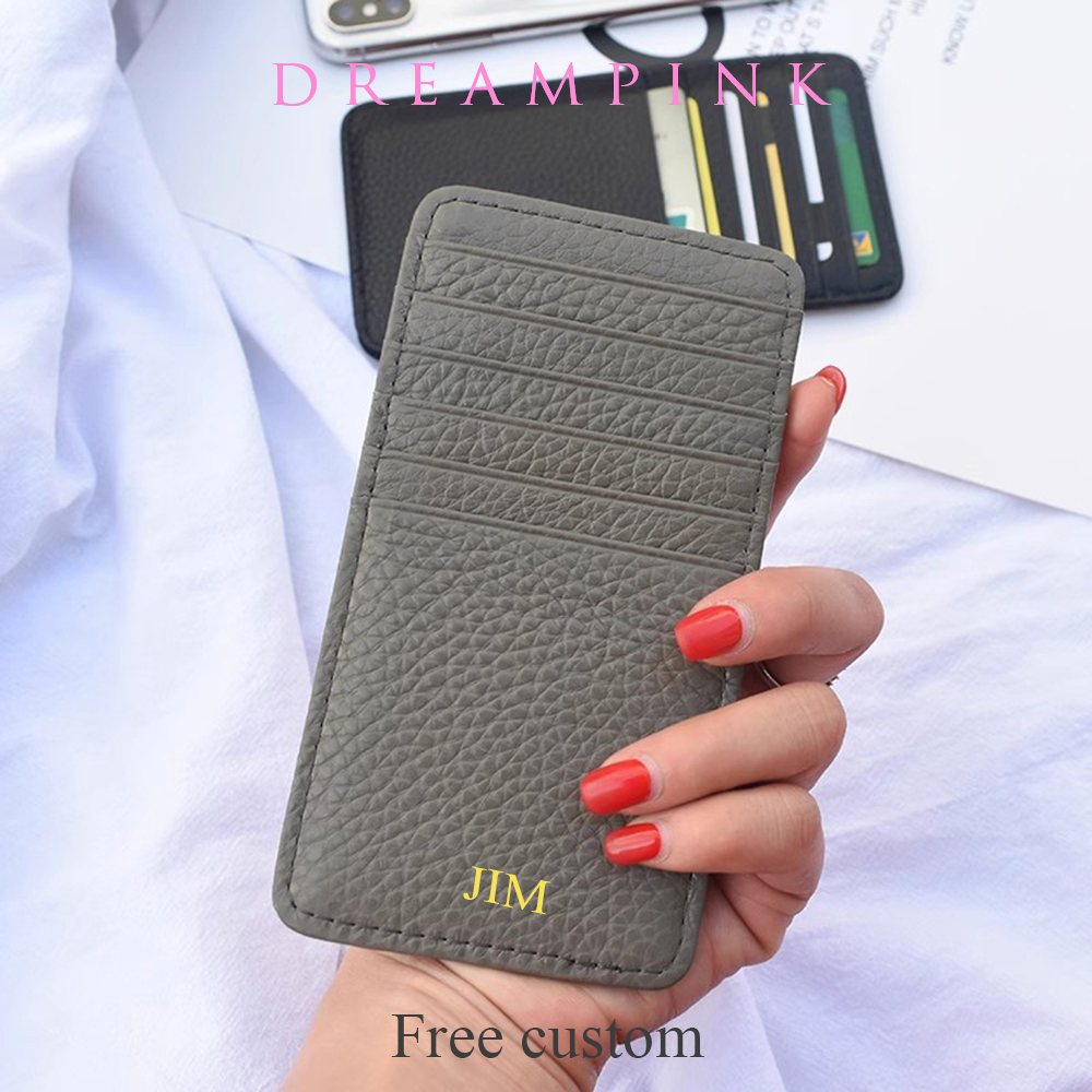 Card Top Loader - Luxo nome personalizado iniciais carteira de